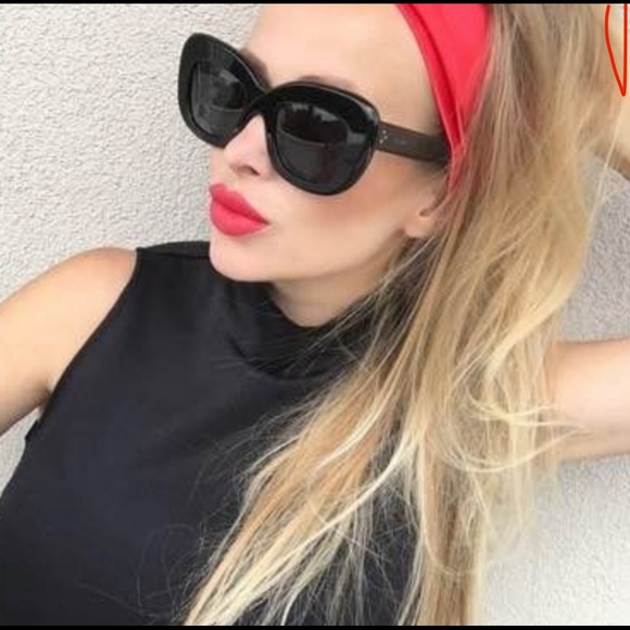 Celine CL 41432/S 807 IR Oversize Black Sunglasses - Picture 14 of 15